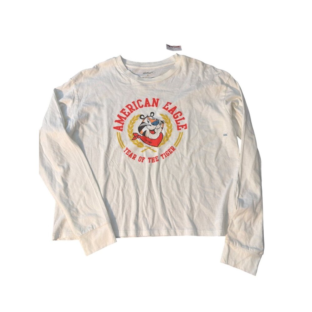 Kelloggs X American Eagle Year Of Tiger Tony Long Sleeve Shirt Cropped  XXS NWT